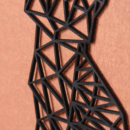 SEO. Origami Fuchs aus Holz - Schwarz Linkreich