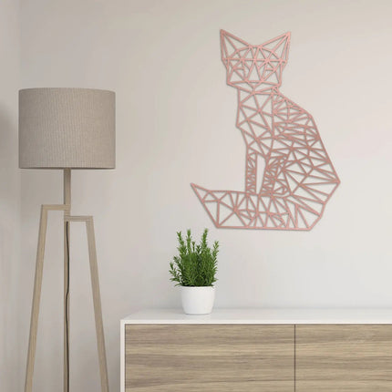 SEO. Origami Fuchs aus Holz - Schwarz Linkreich