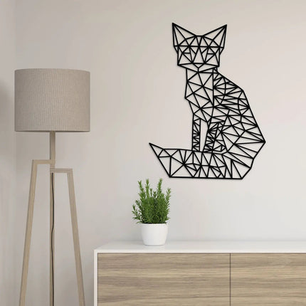 SEO. Origami Fuchs aus Holz - Schwarz Linkreich