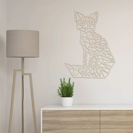 SEO. Origami Fuchs aus Holz - Schwarz Linkreich