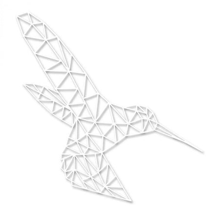 SEO. Origami Kolibri aus Holz - Weiß Linkreich