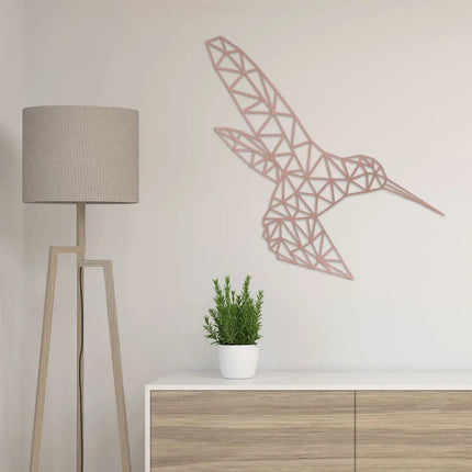 SEO. Origami Kolibri aus Holz - Kupfer Linkreich