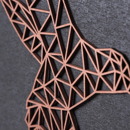 SEO. Origami Kolibri aus Holz - Kupfer Linkreich