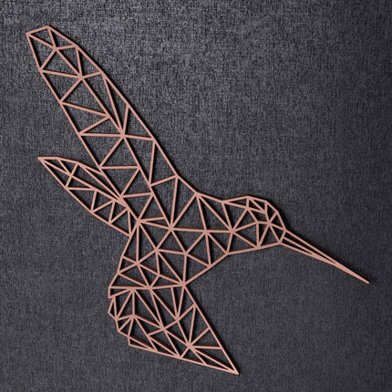 SEO. Origami Kolibri aus Holz - Kupfer Linkreich