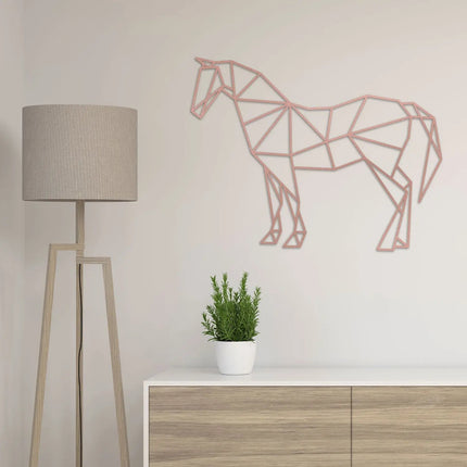 SEO. Origami Pferd aus Holz - Grau Linkreich