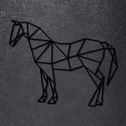 SEO. Origami Pferd aus Holz - Grau Linkreich