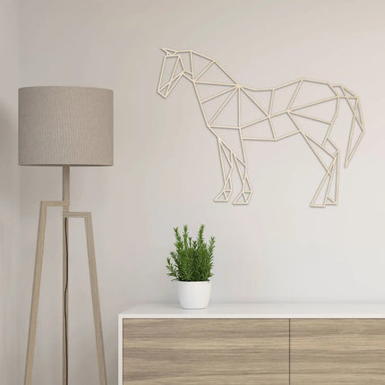 SEO. Origami Pferd aus Holz - Grau Linkreich