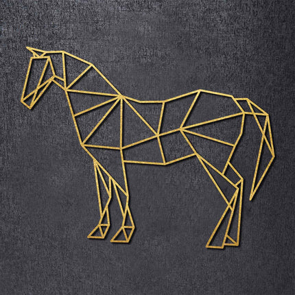 SEO. Origami Pferd aus Holz - Grau Linkreich