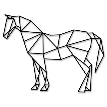 SEO. Origami Pferd aus Holz - Schwarz Linkreich