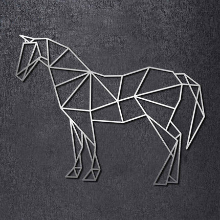 SEO. Origami Pferd aus Holz - Grau Linkreich