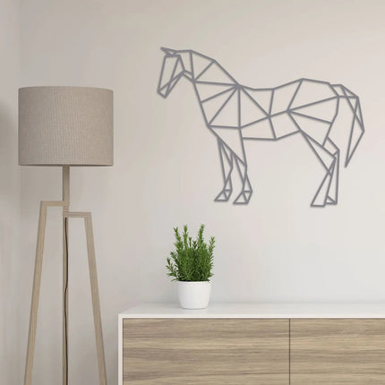 SEO. Origami Pferd aus Holz - Grau Linkreich