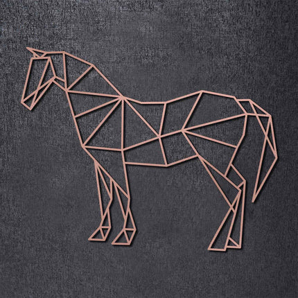SEO. Origami Pferd aus Holz - Kupfer Linkreich