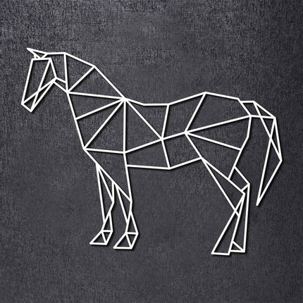 SEO. Origami Pferd aus Holz - Grau Linkreich