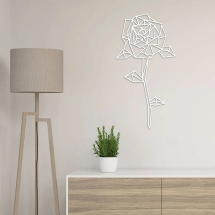SEO. Origami Rose aus Holz - Weiß Linkreich