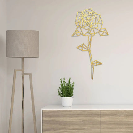 SEO. Origami Rose aus Holz - Weiß Linkreich