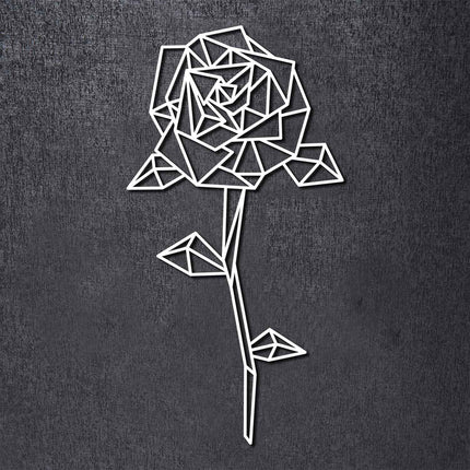 SEO. Origami Rose aus Holz - Weiß Linkreich