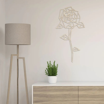SEO. Origami Rose aus Holz - Weiß Linkreich