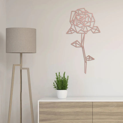 SEO. Origami Rose aus Holz - Weiß Linkreich