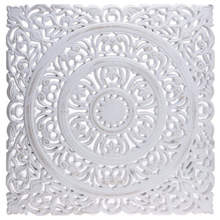 Ornament Holzbild Wandornament Holz shabby weiß Landhaus Dekoration Mandala Deko (Wandornament) kaufen bei Linkreich – Jetzt entdecken!