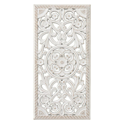 Ornament Holzbild Wandornament Holz shabby weiß Landhaus Dekoration Mandala Deko (Wandornament) kaufen bei Linkreich – Jetzt entdecken!
