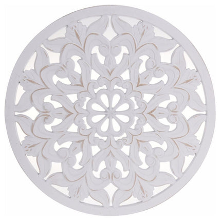 Ornament Holzbild Wandornament Holz shabby weiß Landhaus Dekoration Mandala Deko (Wandornament) kaufen bei Linkreich – Jetzt entdecken!