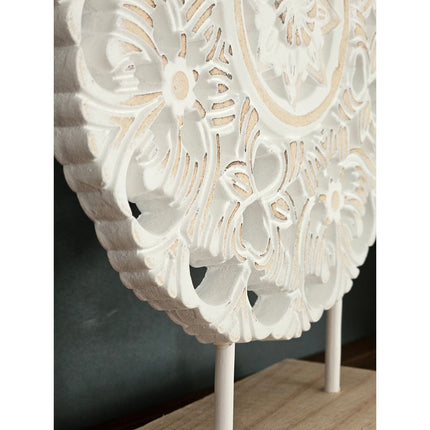 Ornament mit Sockel Aufsteller Holzbild Schabby Vintage Blumenmuster Rund Ø 23cm (Holz Ornament) kaufen bei Linkreich – Jetzt entdecken!