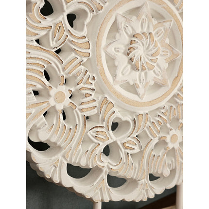 Ornament mit Sockel Aufsteller Holzbild Schabby Vintage Blumenmuster Rund Ø 23cm (Holz Ornament) kaufen bei Linkreich – Jetzt entdecken!