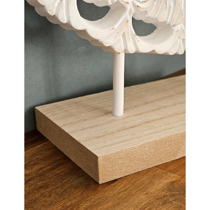 Ornament mit Sockel Aufsteller Holzbild Schabby Vintage Blumenmuster Rund Ø 23cm (Holz Ornament) kaufen bei Linkreich – Jetzt entdecken!