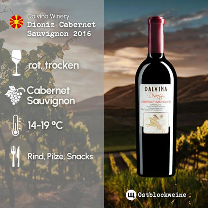 Dioniz Cabernet Sauvignon Barrique 2016 - Rotwein trocken aus Nordmazedonien