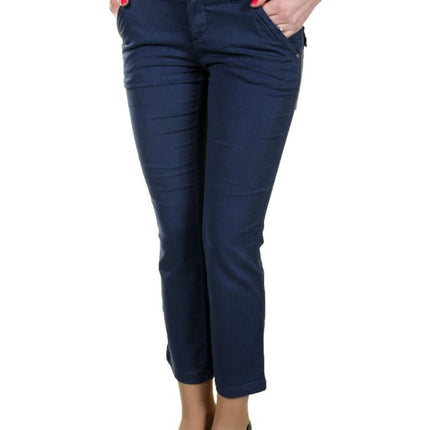 PARASUCO Pinocchietto Hose Damen – Blaue Jeans mit Logo-Detail | soulluna.de