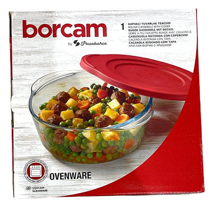 Pasabahce 59123 Borcam Set 1pcs Runde Schale Plastikdeckel