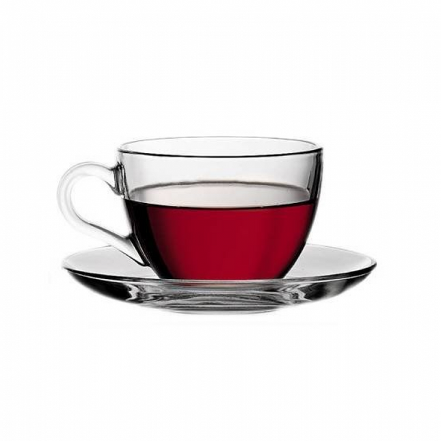Paşabahçe Basic 97948 Tassen und Untertassen, 12-teilig