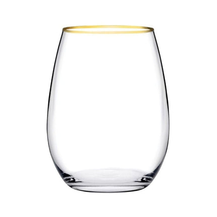 Pasabahce Amber Golden Touch Wassergläser 6er Set 570 ml mit Goldrand - Standard Linkreich