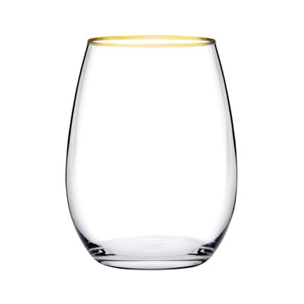 Pasabahce Amber Golden Touch Wassergläser 6er Set 570 ml mit Goldrand