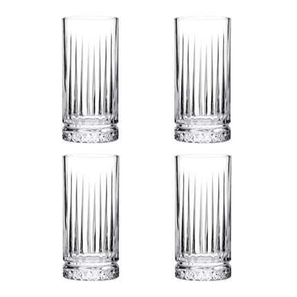 Pasabahce Elysia Wassergläser Longdrinkgläser 4er Set Lang 280 ml 520125