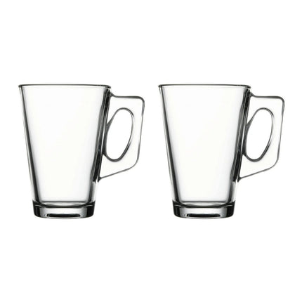 Pasabahce Vela Teeglas mit Henkel 2er Set Latte Macchiato Irish Coffee Punsch Glühwein Heiße Schokolade 250ml 55201