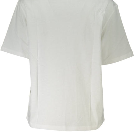 SEO. PATRIZIA PEPE Damen T-Shirt Schwarz – Kurzarm mit Strass - Applikation | Bio - Baumwolle - Weiß Linkreich