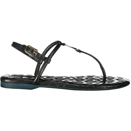 PATRIZIA PEPE Sandalenschuhe Damen – Schwarze Knöchelsandalen mit Logo-Detail