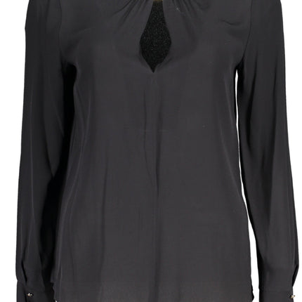 PATRIZIA PEPE Damen Langarmhemd Schwarz – Viskose Bluse aus Italien | soulluna.de