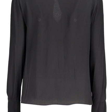 PATRIZIA PEPE Damen Langarmhemd Schwarz – Viskose Bluse aus Italien | soulluna.de