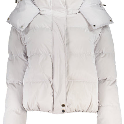 Patrizia Pepe Weisse Damenjacke – Langlebige Winterjacke mit Kapuze