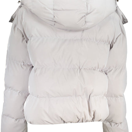 Patrizia Pepe Weisse Damenjacke – Langlebige Winterjacke mit Kapuze