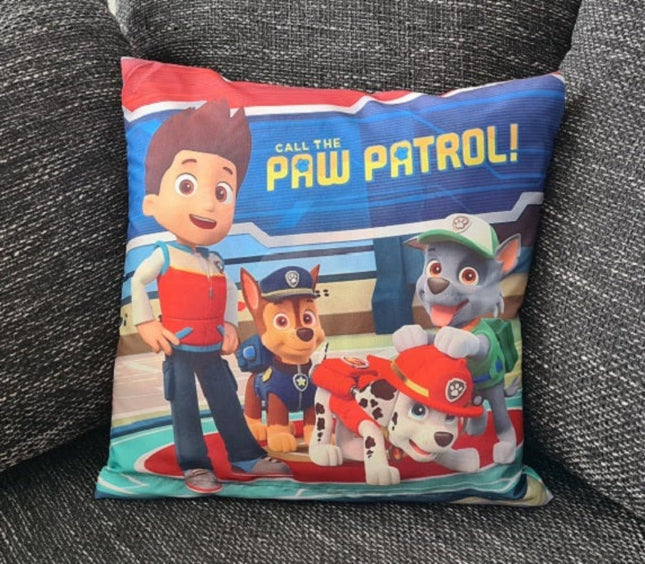 SEO. Paw Patrol Kissenbezug für Kinder / Helfer auf vier Pfoten - 40cm x 40cm - Linkreich