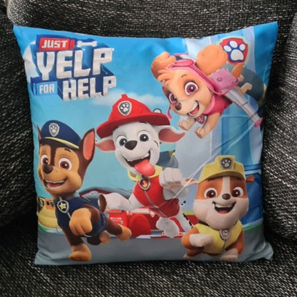 SEO. Paw Patrol Kissenbezug für Kinder: Helfer auf vier Pfoten - 40cm x 40cm - Linkreich