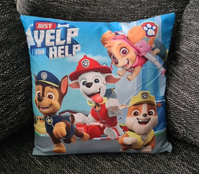 SEO. Paw Patrol Kissenbezug für Kinder: Helfer auf vier Pfoten - 40cm x 40cm - Linkreich
