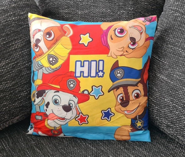 SEO. Paw Patrol Kissenbezug für Kinder: Helfer auf vier Pfoten - 40cm x 40cm - Linkreich