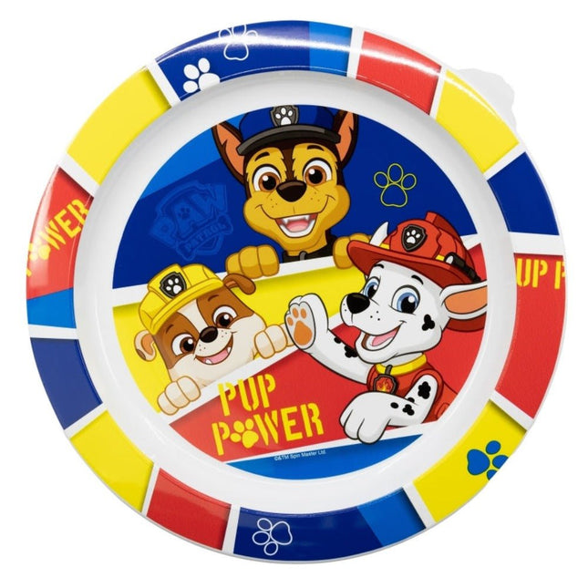 SEO. PAW Patrol Plastik - Teller Kunststoffset für Kinder - Mikrowelle geeignet - Linkreich