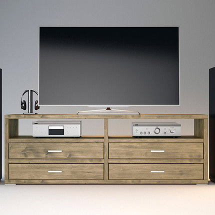 SEO. PEDENZA TV - Sideboard/Longboard Massivholz Kommode - Kolonial Linkreich