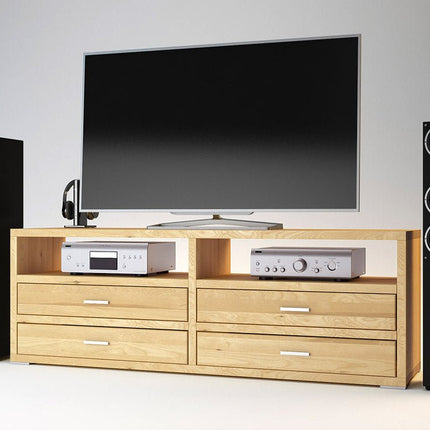 SEO. PEDENZA TV - Sideboard/Longboard Massivholz Kommode - Natur Linkreich