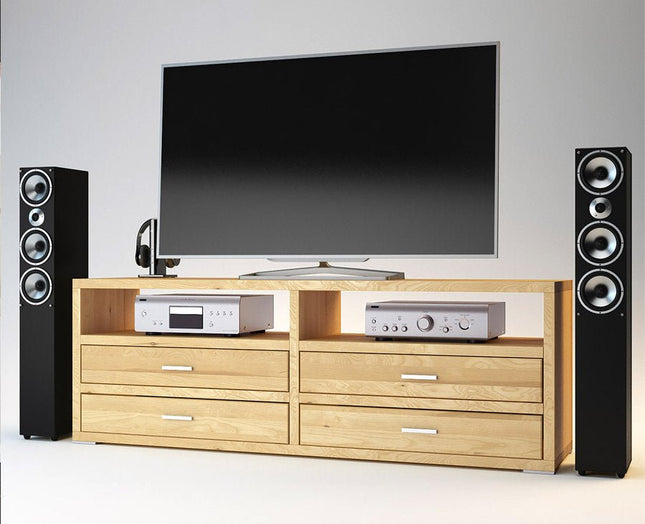 SEO. PEDENZA TV - Sideboard/Longboard Massivholz Kommode - Natur Linkreich